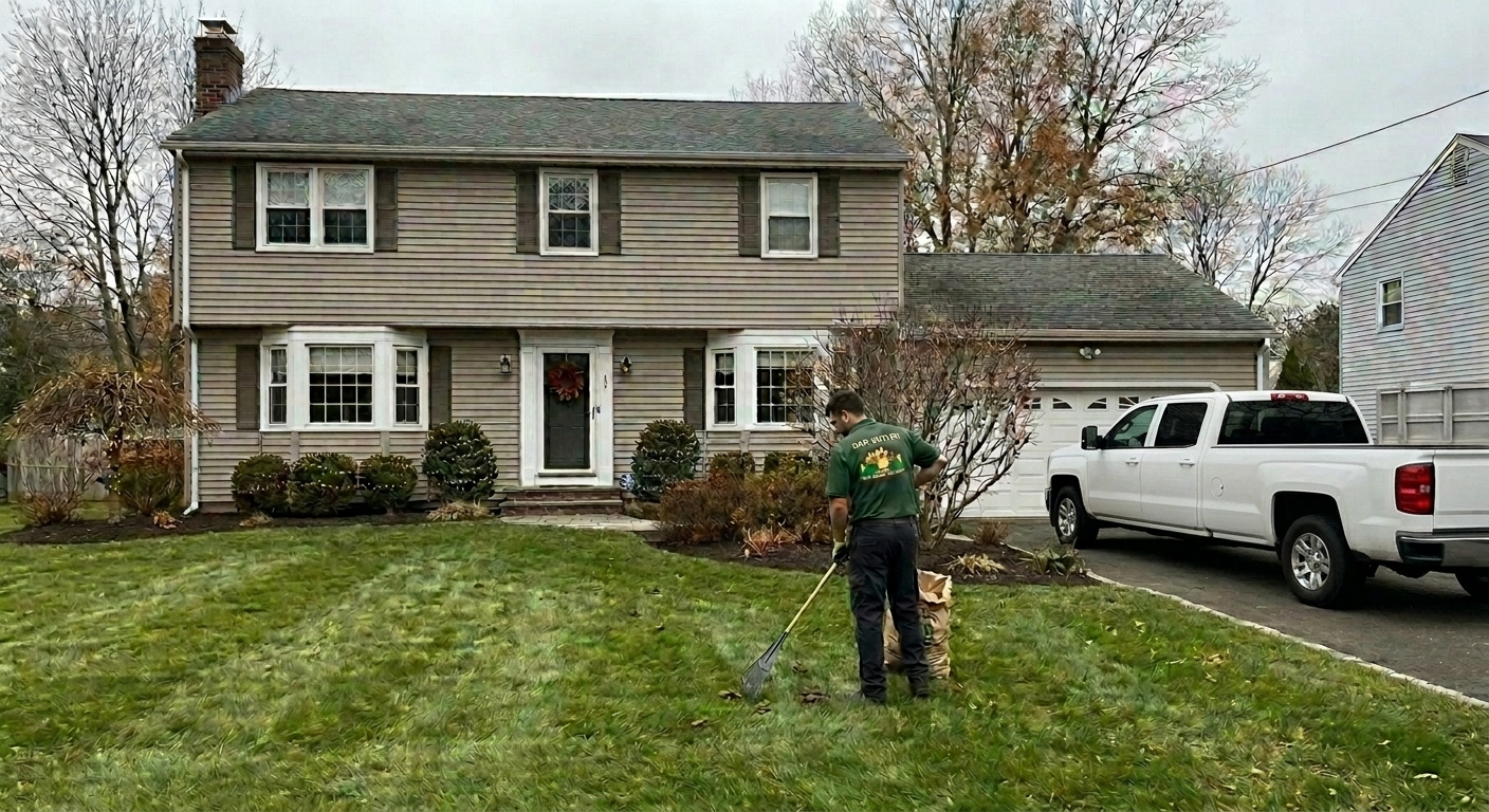 Dog waste cleanup in Norwalk before the holidays for a welcoming and festive home